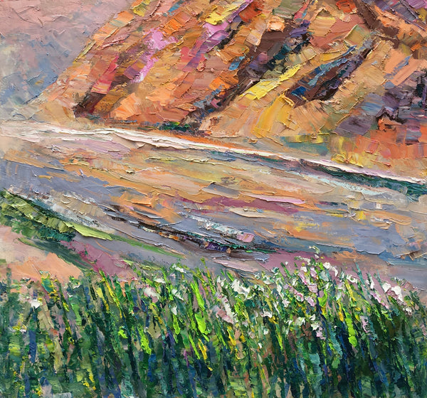 Heavy Texture Painting, Abstract Art, Oil Painting, Landscape Painting, Mountain Painting-artworkcanvas
