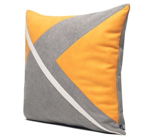 Modern Throw Pillows for Couch, Decorative Modern Sofa Pillows for Living Room, Yellow Gray Modern Simple Throw Pillows, Large Simple Modern Pillows-artworkcanvas