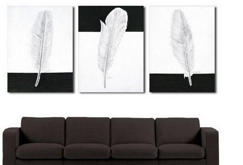 Canvas Painting, Abstract Painting, Living Room Wall Art, Modern Art, 3 Piece Wall Art, Abstract Painting, Black and White Art-artworkcanvas