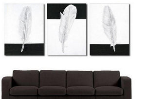 Canvas Painting, Abstract Painting, Living Room Wall Art, Modern Art, 3 Piece Wall Art, Abstract Painting, Black and White Art-artworkcanvas