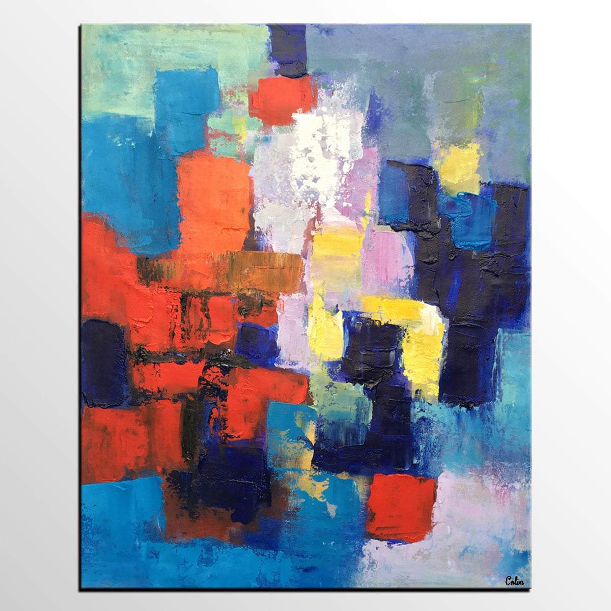 Heavy Texture Painting, Abstract Wall Painting, Acrylic Wall Art, Painting for Sale-artworkcanvas