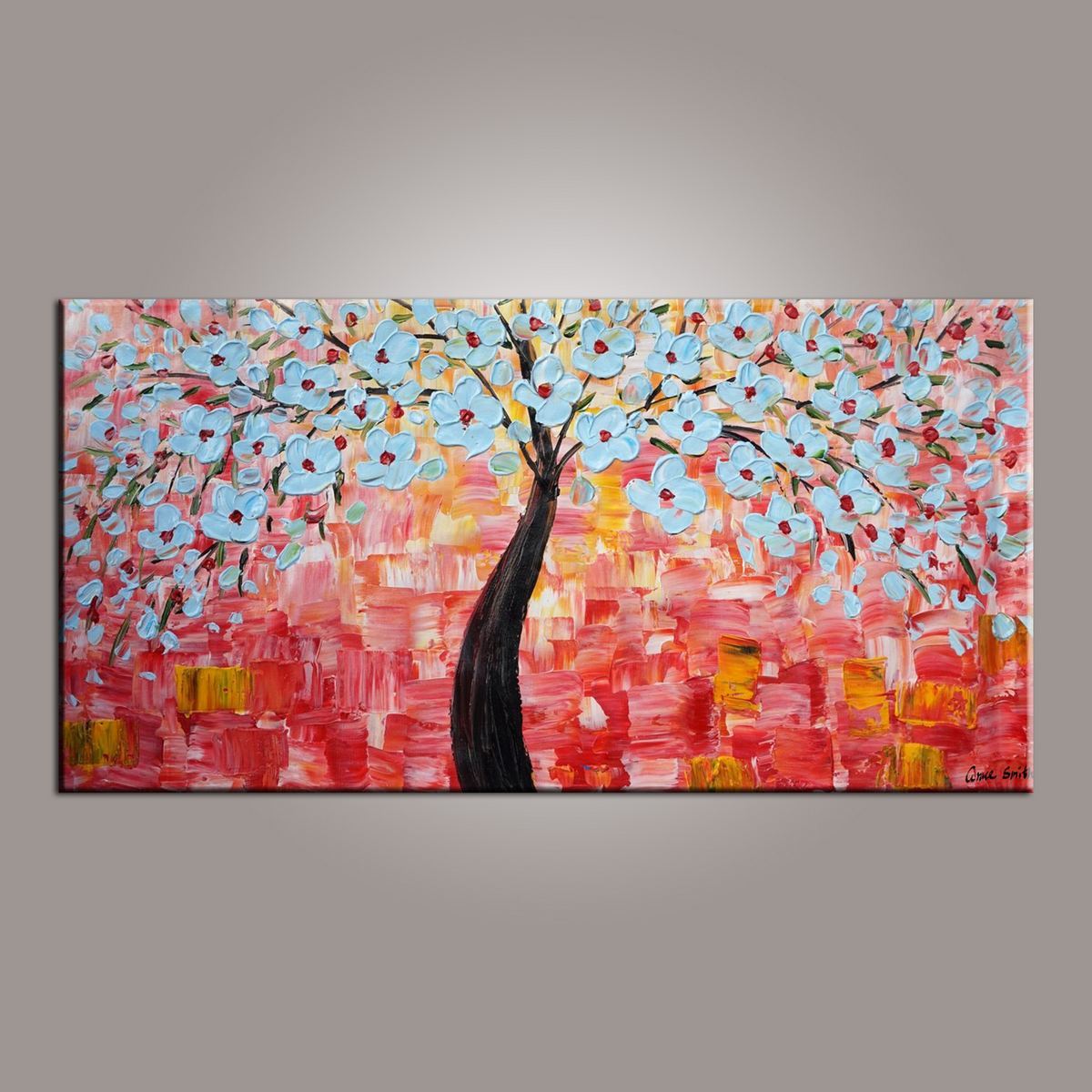 Flower Art, Abstract Art Painting, Tree Painting, Painting on Sale, Canvas Wall Art, Bedroom Wall Art, Canvas Art, Modern Art, Contemporary Art-artworkcanvas