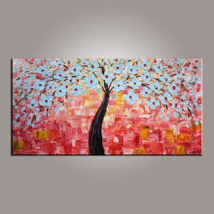 Flower Art, Abstract Art Painting, Tree Painting, Painting on Sale, Canvas Wall Art, Bedroom Wall Art, Canvas Art, Modern Art, Contemporary Art-artworkcanvas