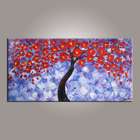 Painting on Sale, Flower Art, Abstract Art Painting, Tree Painting, Canvas Wall Art, Bedroom Wall Art, Canvas Art, Modern Art, Contemporary Art-artworkcanvas