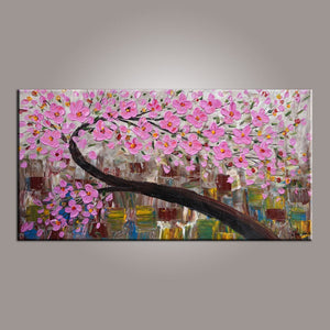 Canvas Art, Flower Tree Painting, Abstract Art Painting, Painting on Sale, Dining Room Wall Art, Art on Canvas, Modern Art, Contemporary Art-artworkcanvas