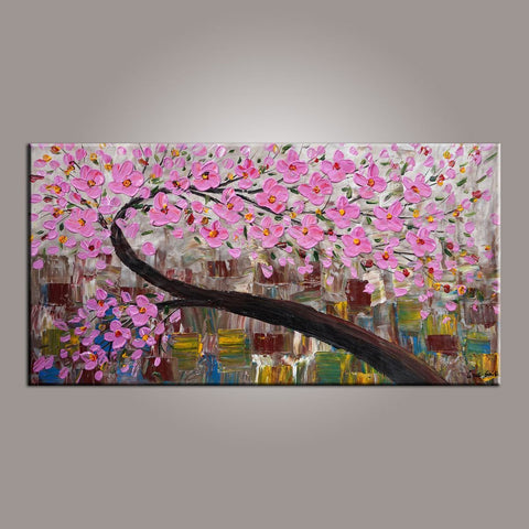 Canvas Art, Flower Tree Painting, Abstract Art Painting, Painting on Sale, Dining Room Wall Art, Art on Canvas, Modern Art, Contemporary Art-artworkcanvas