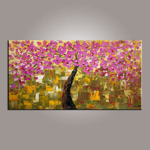 Canvas Art, Painting on Sale, Flower Tree Painting, Tree of Life Art Painting, Art on Canvas-artworkcanvas