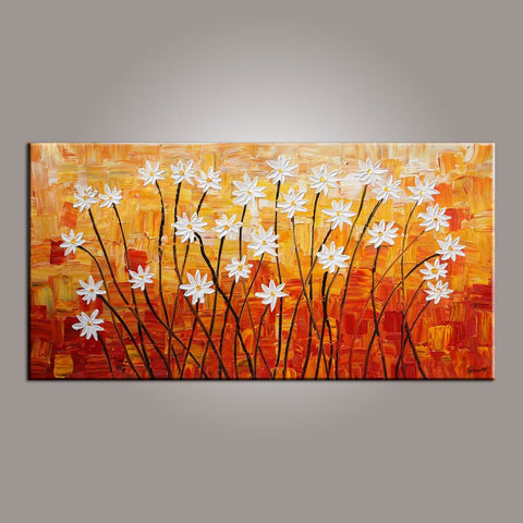 Spring Flower Painting, Painting for Sale, Flower Art, Abstract Art Painting, Canvas Wall Art, Bedroom Wall Art, Canvas Art, Modern Art, Contemporary Art-artworkcanvas