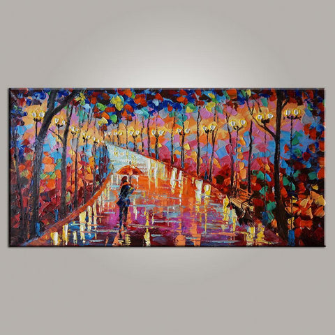 Living Room Wall Art, Canvas Art, Forest Park Painting, Modern Art, Painting for Sale, Contemporary Art, Abstract Art-artworkcanvas