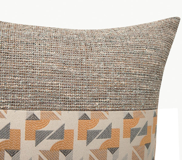 Modern Throw Pillows for Living Room, Large Simple Modern Pillows, Decorative Modern Sofa Pillows, Brown Orange Modern Throw Pillows for Couch-artworkcanvas