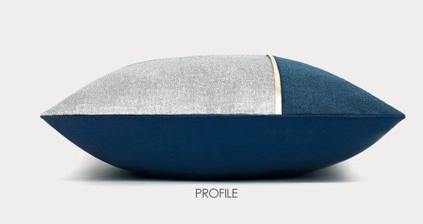Decorative Modern Sofa Pillows, Blue Modern Throw Pillows, Large Modern Pillows for Living Room, Modern Throw Pillows for Couch-artworkcanvas