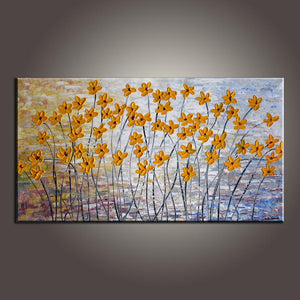Art Painting, Flower Art, Modern Art, Contemporary Art, Abstract Art Painting, Canvas Wall Art, Living Room Wall Art, Canvas Art-artworkcanvas