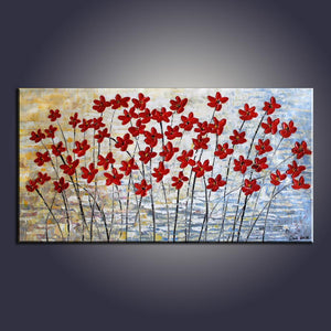 Art Painting, Flower Art, Contemporary Art, Modern Art, Abstract Art Painting, Canvas Wall Art, Living Room Wall Art, Canvas Art-artworkcanvas