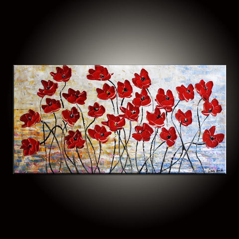 Flower Art, Modern Art, Art Painting, Contemporary Art, Abstract Art Painting, Canvas Wall Art, Living Room Wall Art, Canvas Art-artworkcanvas