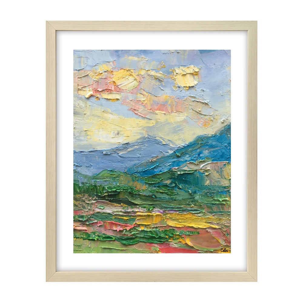 Abstract Landscape Painting, Small Oil Painting, Heavy Texture Oil Painting, Impasto Painting-artworkcanvas