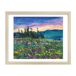 Landscape Painting, Mountain Tree Painting, Small Oil Painting, Heavy Texture Oil Painting-artworkcanvas