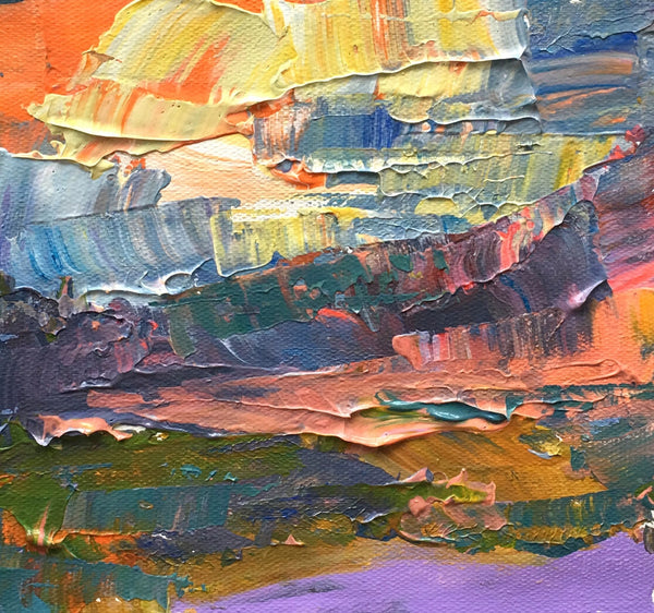 Landscape Art Painting, Acrylic Canvas Painting, Small Hand Painted Art, Small Painting-artworkcanvas