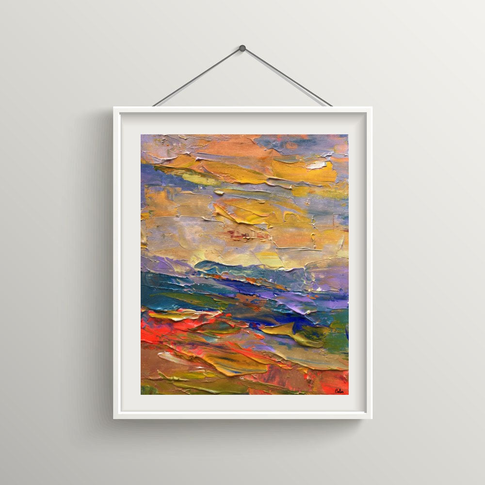 Impasto Painting, Hand Painted Small Painting, Small Painting, Abstract Landscape Art, Original Artwork-artworkcanvas