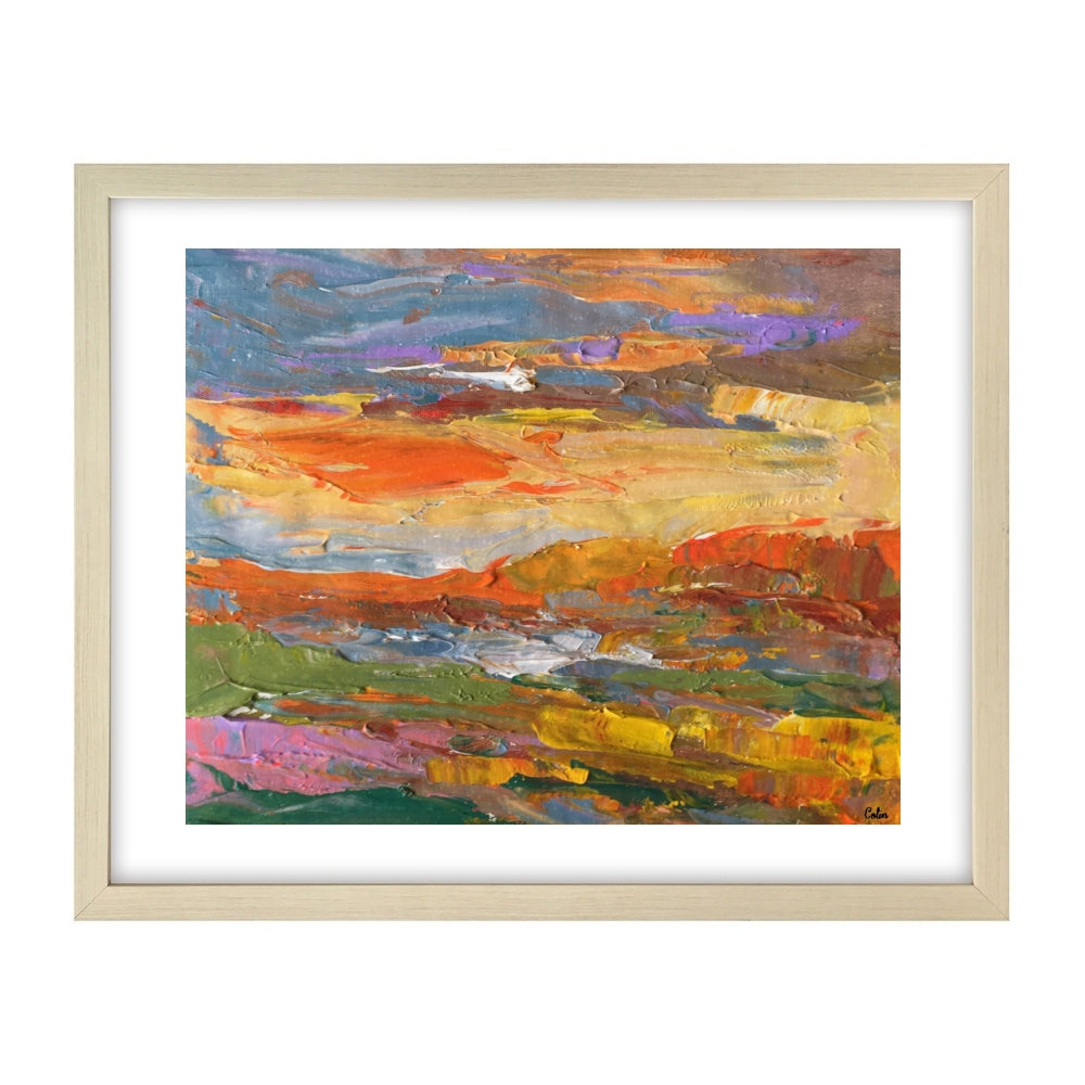 Heavy Texture Acrylic Painting, Small Painting, Abstract Landscape Art Painting, Original Artwork-artworkcanvas