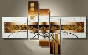 Canvas Painting, Hand Painted Art, Group Art, Huge Wall Art, Acrylic Art, 5 Piece Wall Art, Large Wall Art, Abstract Painting, Abstract Art, Canvas Painting-artworkcanvas