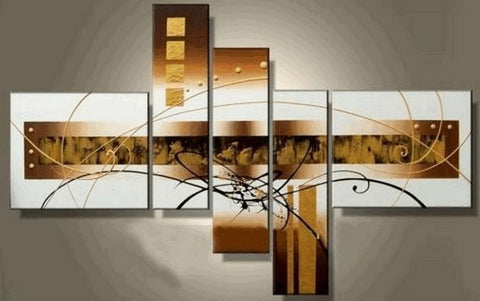 Canvas Painting, Hand Painted Art, Group Art, Huge Wall Art, Acrylic Art, 5 Piece Wall Art, Large Wall Art, Abstract Painting, Abstract Art, Canvas Painting-artworkcanvas