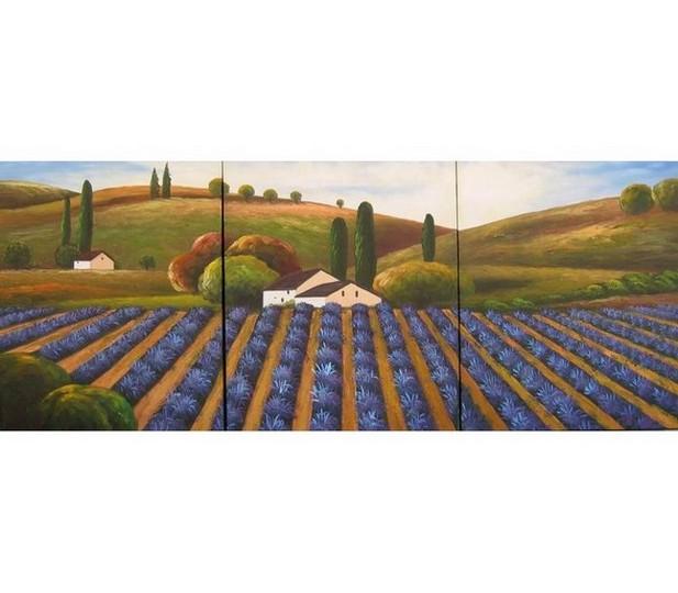 Lavender Field, Landscape Painting, Canvas Painting, Wall Art, Landscape Art, Wall Hanging-artworkcanvas