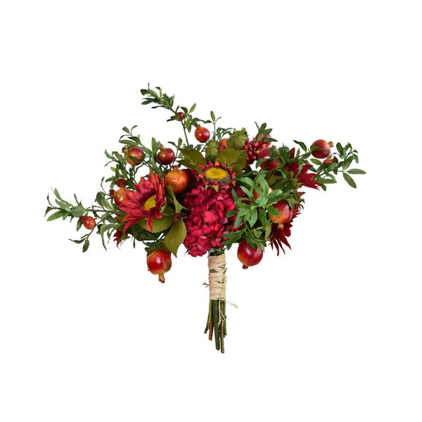Beautiful Flower Arrangement for Home Decoration, Large Bunch of Pomegranate Branch, Table Centerpiece, Real Touch Artificial Floral for Dining Room-artworkcanvas