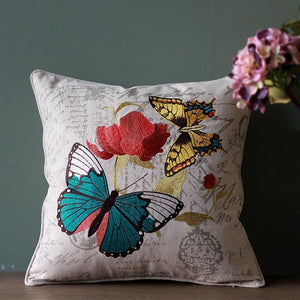 Decorative Throw Pillows, Butterfly Cotton and linen Pillow Cover, Sofa Decorative Pillows, Decorative Pillows for Couch-artworkcanvas