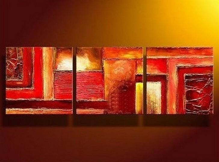 Canvas Painting, Wall Art, Red Art, Abstract Art, Abstract Painting, Large Oil Painting, Living Room Wall Art, Modern Art, 3 Piece Wall Art, Huge Painting-artworkcanvas