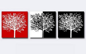 Tree of Life Painting, Abstract Art, Canvas Painting, Living Room Wall Art, Modern Art, 3 Piece Wall Art, Huge Art-artworkcanvas