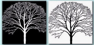 Tree Painting, Black and White Art, Abstract Art, Abstract Painting, Wall Art, Wall Hanging, Dining Room Wall Art, Modern Art, Hand Painted Art-artworkcanvas