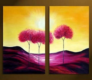 Abstract Art Painting, 3 Piece Canvas Art, Tree of Life Painting