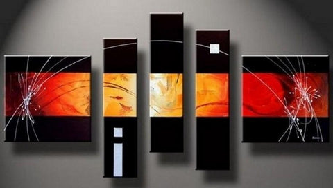 Black Abstract Painting, Contemporary Art, Living Room Wall Decor, Art on Canvas, Extra Large Painting, Abstract Painting-artworkcanvas