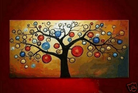 Modern Art, Contemporary Art, Art Painting, Abstract Art, Tree of Life Painting, Abstract Art Painting, Canvas Art-artworkcanvas