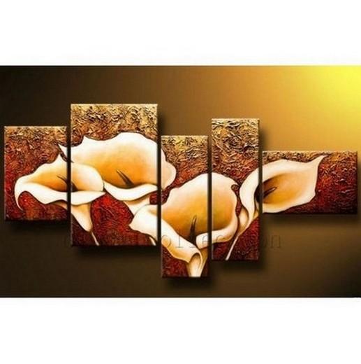 Abstract Painting, Calla Lily Painting, Canvas Art Painting, Large Wall Art, Huge Wall Art, Acrylic Art, 5 Piece Wall Painting, Canvas Painting, Hand Painted Art-artworkcanvas