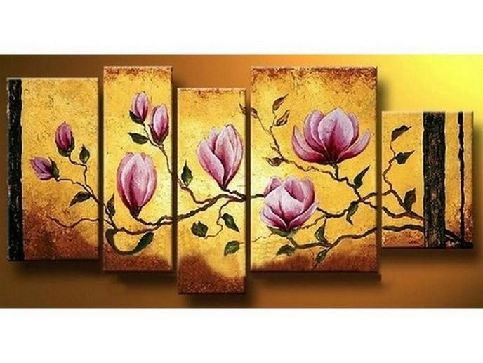Living Room Wall Decor, Flower Painting, Contemporary Art, Art on Canvas, Extra Large Painting, Canvas Wall Art, Abstract Painting-artworkcanvas