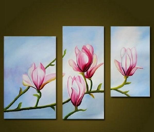 Canvas Art, Wall Art Decor, Floral Art Painting, Dining Room Wall Art, Art on Canvas, Modern Art, Flower Painting-artworkcanvas