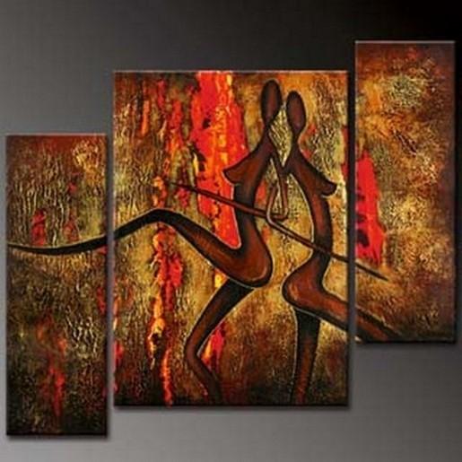Abstract Figure Painting, Huge Painting, Wall Art, Large Painting, Living Room Wall Art, 3 Piece Wall Art, Home Art Decor-artworkcanvas