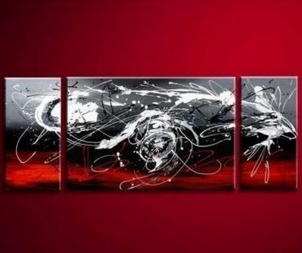 Black and Red Abstract Art, Living Room Wall Art, Modern Art, Living Room Wall Art, Painting for Sale-artworkcanvas