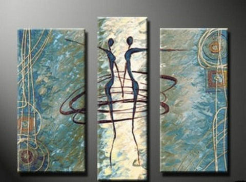 Abstract Painting, Dancing Figure Abstract Art, Living Room Wall Art, Modern Art, Living Room Wall Art, Painting for Sale-artworkcanvas