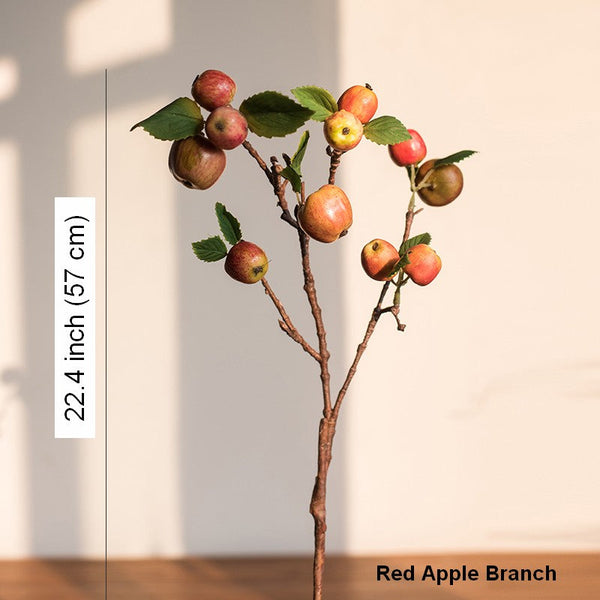 Beautiful Modern Flower Arrangement Ideas for Home Decoration, Apple Branch, Fruit Branch, Table Centerpiece, Simple Artificial Floral for Dining Room-artworkcanvas