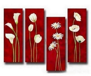 Flower Canvas Painting, Flower Abstract Painting, Large Wall Painting, Bedroom Wall Art Paintings, Modern Art, Extra Large Wall Art on Canvas-artworkcanvas