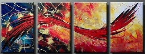 Red Abstract Painting, Abstract Art, Extra Large Painting, Living Room Wall Art, Modern Art, Extra Large Wall Art, Contemporary Art, Modern Art Painting-artworkcanvas