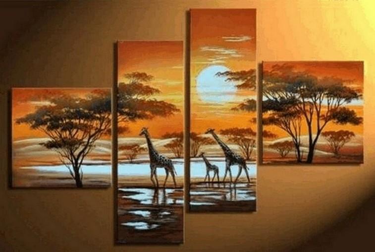 African Painting, Abstract Art, Sunset Painting, Extra Large Painting, Living Room Wall Art, Modern Art, Extra Large Wall Art, Contemporary Art, Modern Art Painting-artworkcanvas