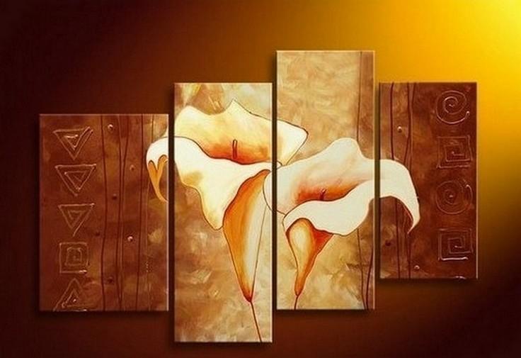 Large Painting, Abstract Art, Calla Lily Flower Painting, Abstract Painting, Dining Room Wall Art, Modern Art, Wall Art, Contemporary Art, Modern Art-artworkcanvas