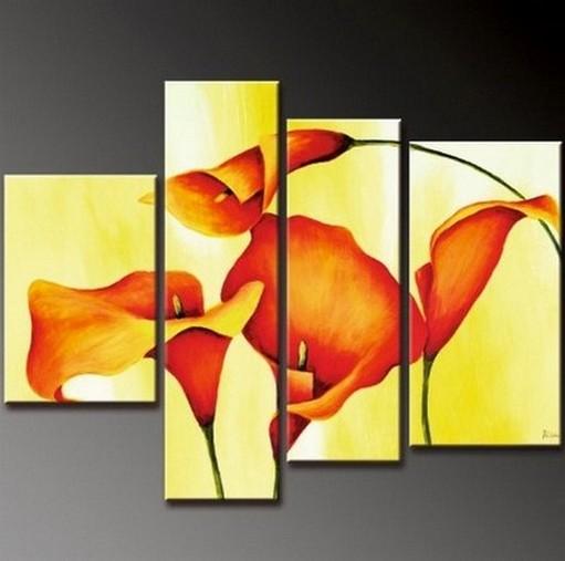 Abstract Painting, Bedroom Wall Art, Large Painting, Abstract Art, Calla Lily Flower Painting, Modern Art, Wall Art, Contemporary Art, Modern Art-artworkcanvas
