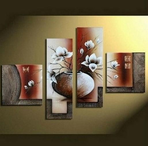 Abstract Painting, Flower in Vase, Dining Room Wall Art, Large Painting, Abstract Art, Calla Lily Flower Painting, Modern Wall Art, Contemporary Art-artworkcanvas