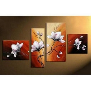 Living Room Wall Decor, Contemporary Art, Art on Canvas, Flower Painting, Extra Large Painting, Canvas Wall Art, Abstract Painting-artworkcanvas