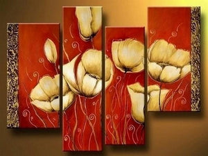 Lotus Flower Art, Abstract Painting, Dining Room Wall Art, Large Painting, Abstract Art, Calla Lily Flower Painting, Modern Wall Art, Contemporary Art-artworkcanvas