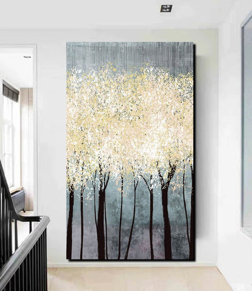 Acrylic Abstract Painting, Tree Paintings, Large Painting on Canvas, Living Room Wall Art Paintings, Buy Paintings Online, Acrylic Painting for Sale-artworkcanvas
